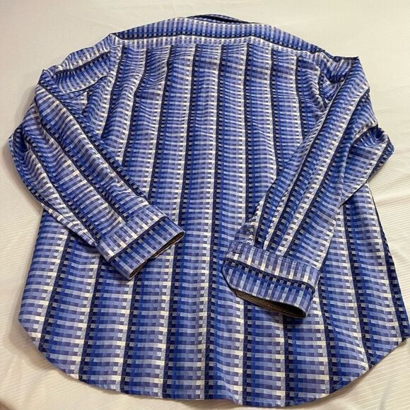 Robert Graham Men’s Blue Purple Classic Fit Long Sleeve Button Up Shirt Size XL - Picture 8 of 9